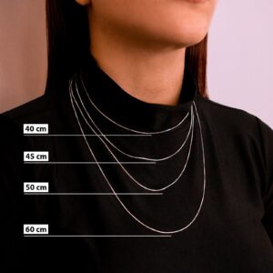 0001 Corrente Prata Veneziana V12 0,6 mm  Variação  Tamanho 40