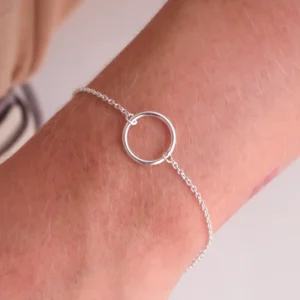 001 Pulseira Prat Círculo 12mm (16cm+3cm Ext)