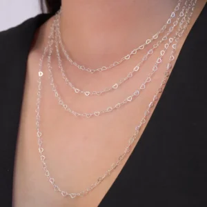 01 Corrente Prat Coração Fio 0,3mm | Variação: Tamanho:45