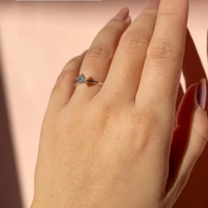 Anel Prat Solitário 5mm Lateral Coração | Variação: Tamanho:22