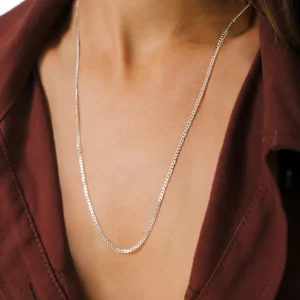 Corrente Prat Grumet Curta Diamantada 2mm | Variação: tamanho:60