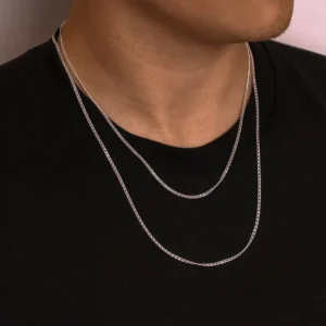 Corrente Prat Grumet Fio Duplo 2mm | Variação: Tamanho:50