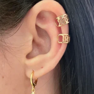 Duplinha de piercings fake ondinhas