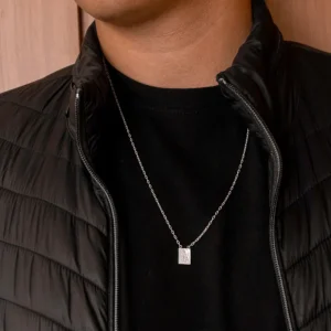 Escapulário Prat 60cm Madrepérola N. S. Aparecida + Sagrado Coração de Jesus 8x11mm