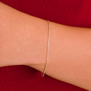 Pulseira Italiana Prata Cadeado 18,5cm1mm