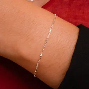 Pulseira Italiana Prata Cartier Diamantada 17cm1,2mm