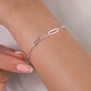 Pulseira Italiana Prata Cartier Longa 17cm3,5mm