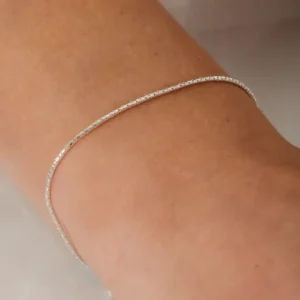 Pulseira Italiana Prata Catena 17cm1mm