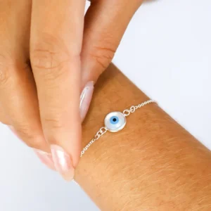 Pulseira Prat Olho Grego 9mm 16cm+3 Extensor