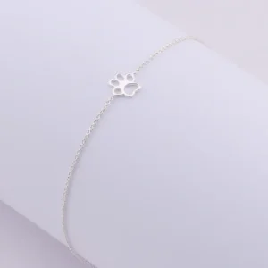 Pulseira Prat Patinha de Cachorro 17cm + 3cm Extensor