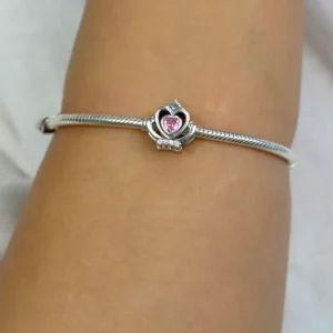 Berloque Prat Coroa Zirconia Rosa